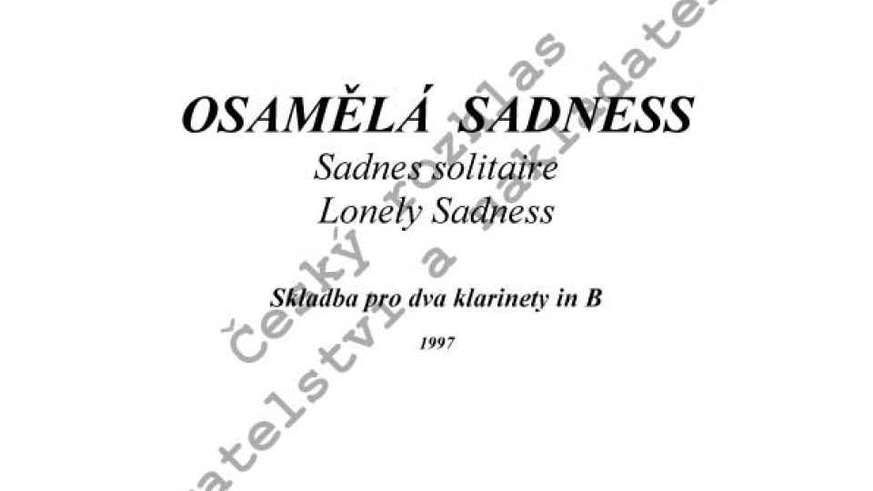 Ondřej Adámek - Osamělá Sadness