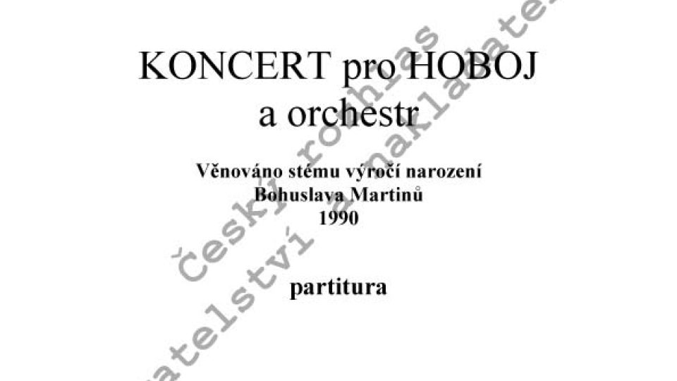 Oldřich Flosman - Koncert pro hoboj a orchestr | foto: Nakladatelství ČRo Oldřich Flosman - Koncert pro hoboj a orchestr