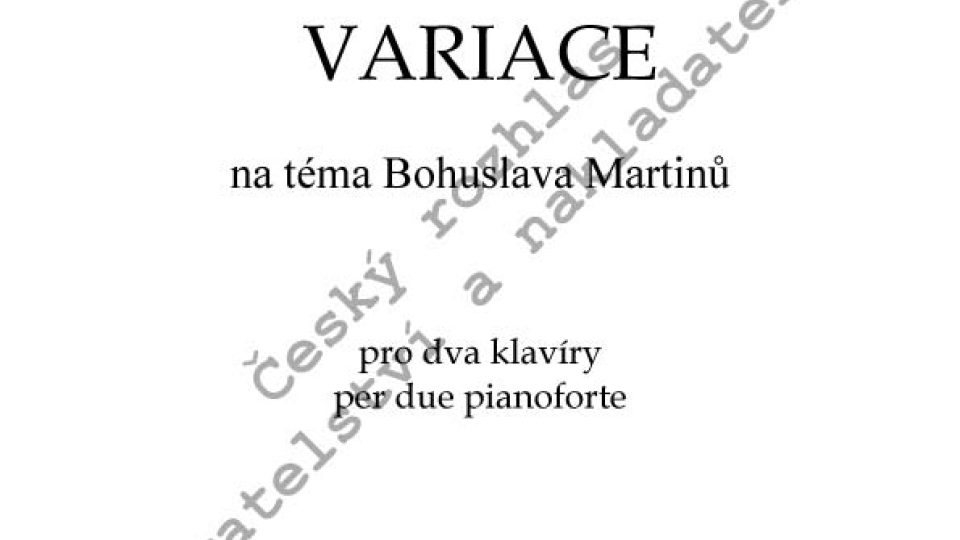 Jan Novák - Variace na téma Bohuslava Martinů