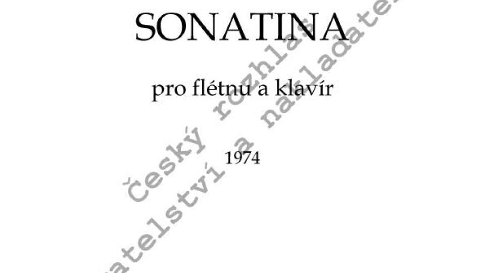 Jan Novák - Sonatina pro flétnu a klavír