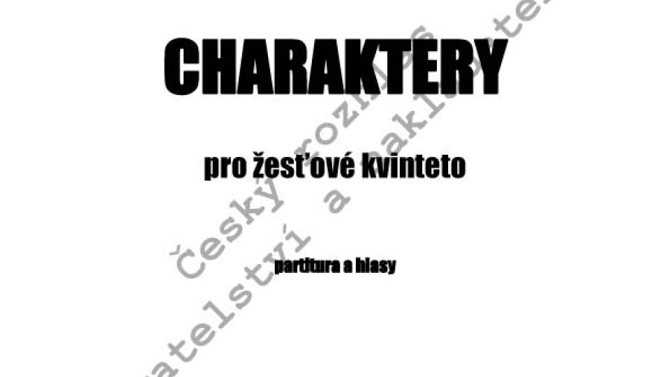 Jiří Pauer - Charaktery pro žesťové kvinteto