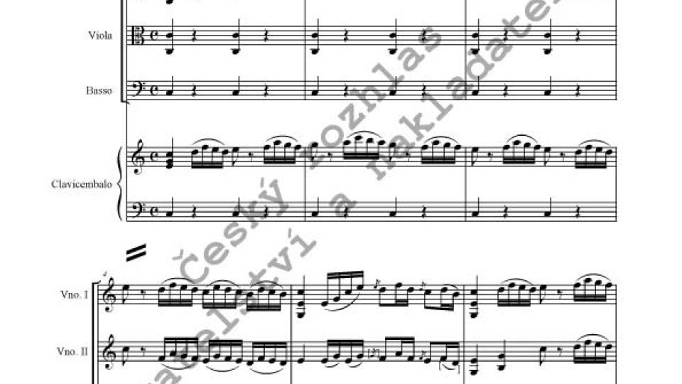 F. X. Dušek (editor Vojtěch Spurný) - Concerto per il clavicembalo, due violini, viola e basso in C