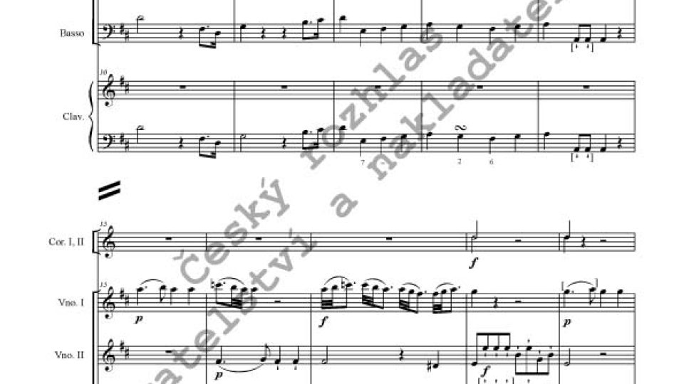 F. X. Dušek (editor Vojtěch Spurný) - Concerto per il clavicembalo, due corni, due violini, viola e basso in D