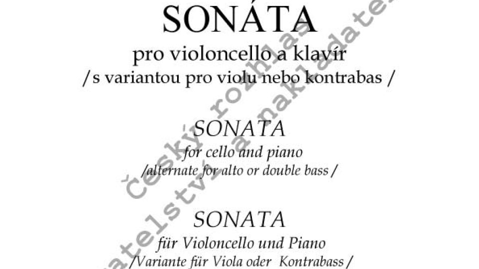 Jiří Mittner - Sonáta pro violoncello a klavír