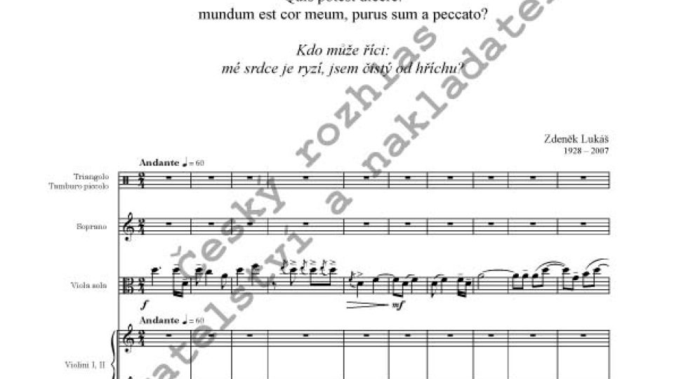 Zdeněk Lukáš - Quis potest dicere, op. 346