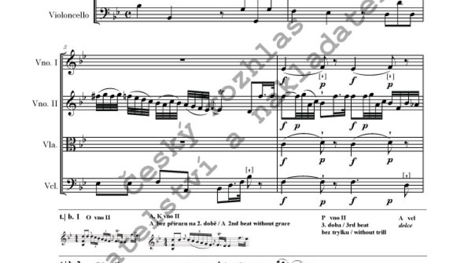 Smyčcový kvartet B dur - František Xaver Richter