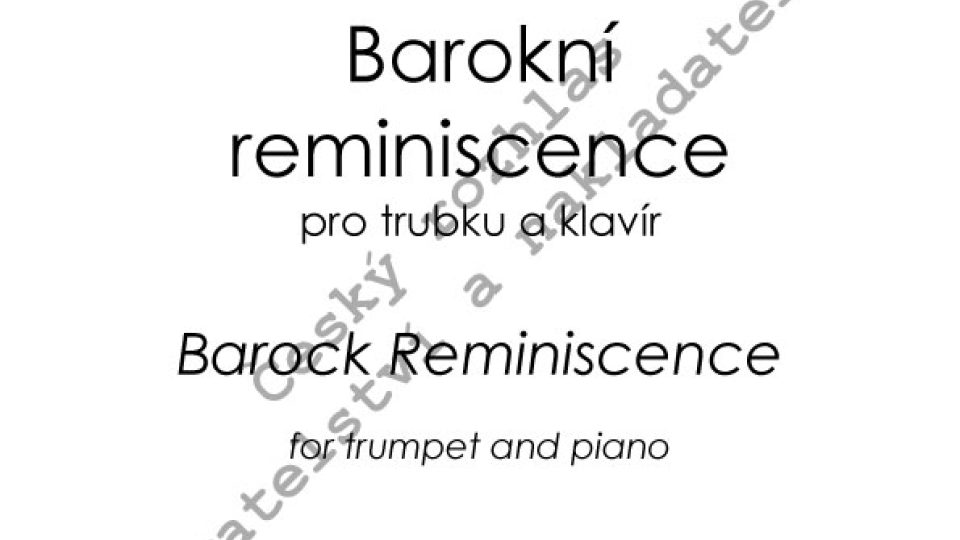 Barokní reminiscence - Jan Kučera / klavírní výtah