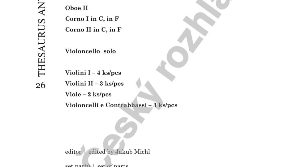 Koncert pro violoncello a orchestr C dur "Seydlův" (party) - Antonín Kraft (ed. Jakub Michl)