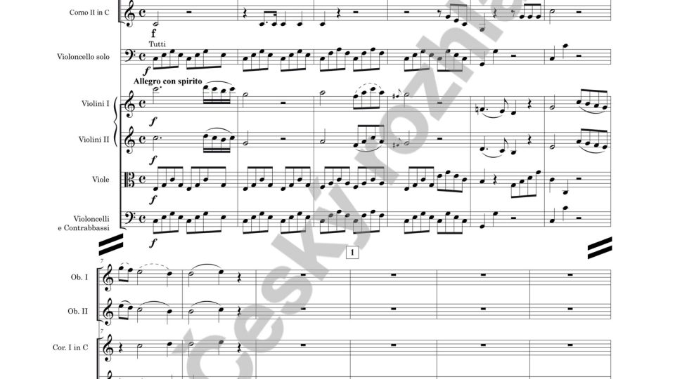 Koncert pro violoncello a orchestr C dur "Seydlův" - Antonín Kraft (ed. Jakub Michl)