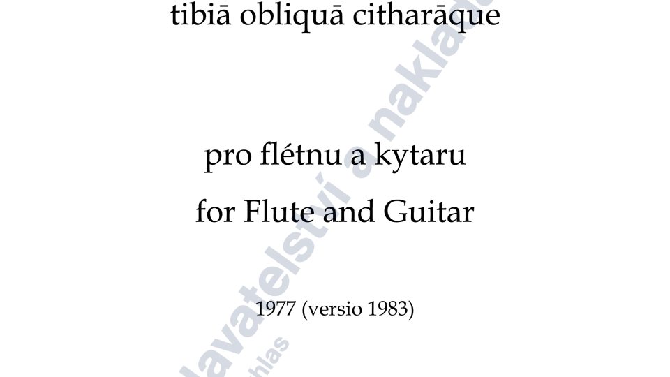 Choreae vernales pro flétnu a kytaru - Jan Novák