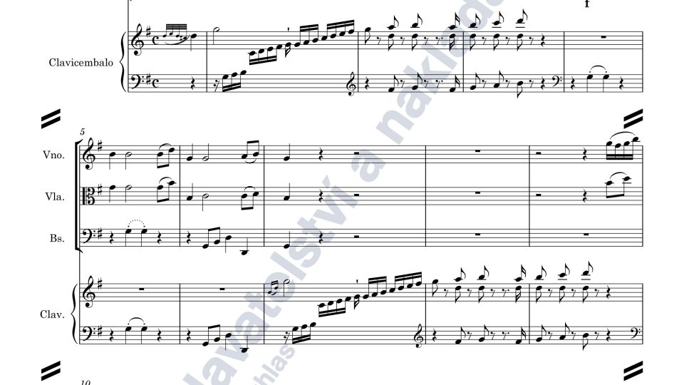 Concertino per il clavicembalo, violino, viola e basso - F. X. Dušek (ed. Vojtěch Spurný)