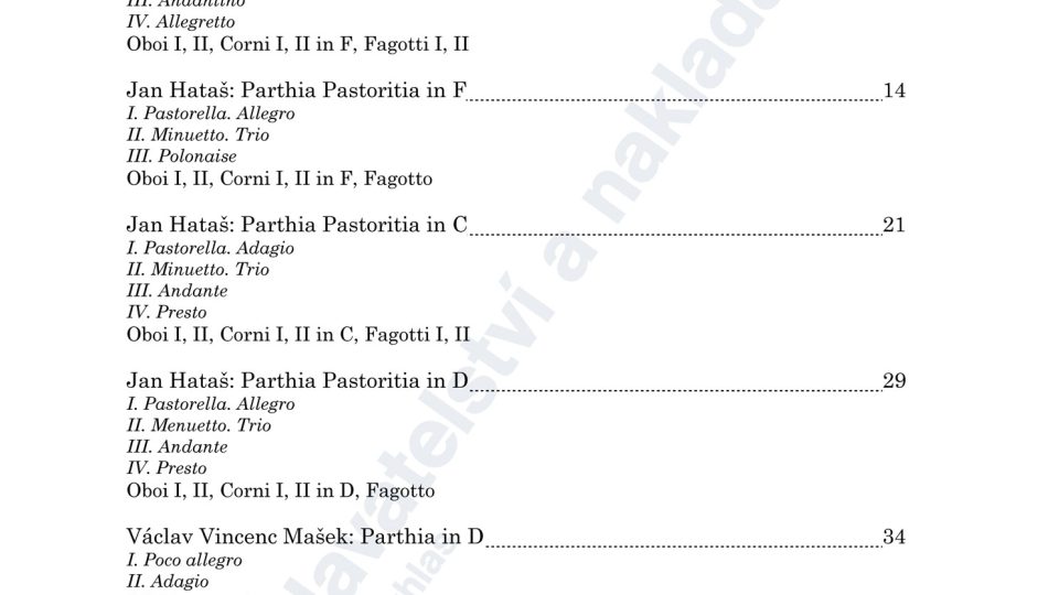 České vánoční parthie - Hataš, Mašek, Vaňhal, Anonym (ed. Vojtěch Spurný)