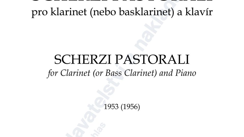 Scherzi pastorali pro klarinet (nebo basklarinet) a klavír - Jan Novák