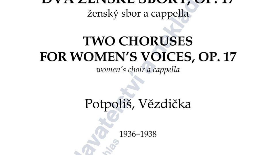 Dva ženské sbory - Vítězslava Kaprálová