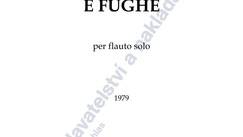 Due preludi e fughe per flauto solo - Jan Novák