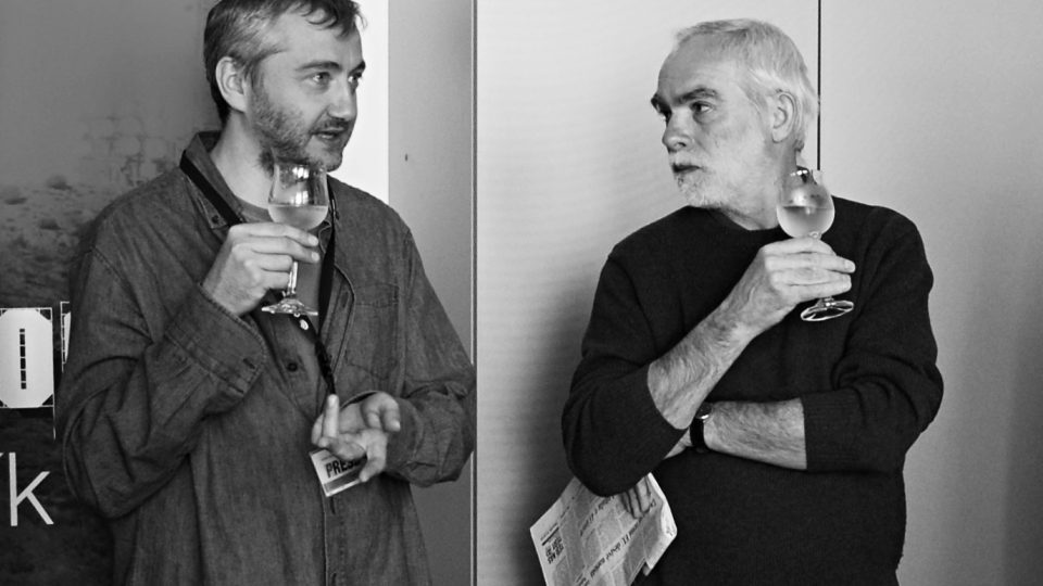 Antonín Pfeifer a Karel Oujezdský v redakci Mozaiky, 2010